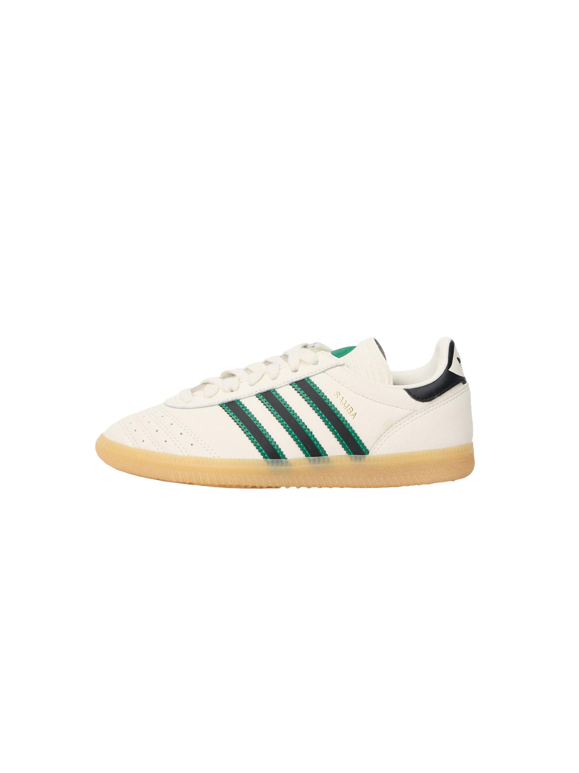 ADIDAS ORIGINALS Sportcipő 'SAMBA' zöld / fekete / gyapjúfehér