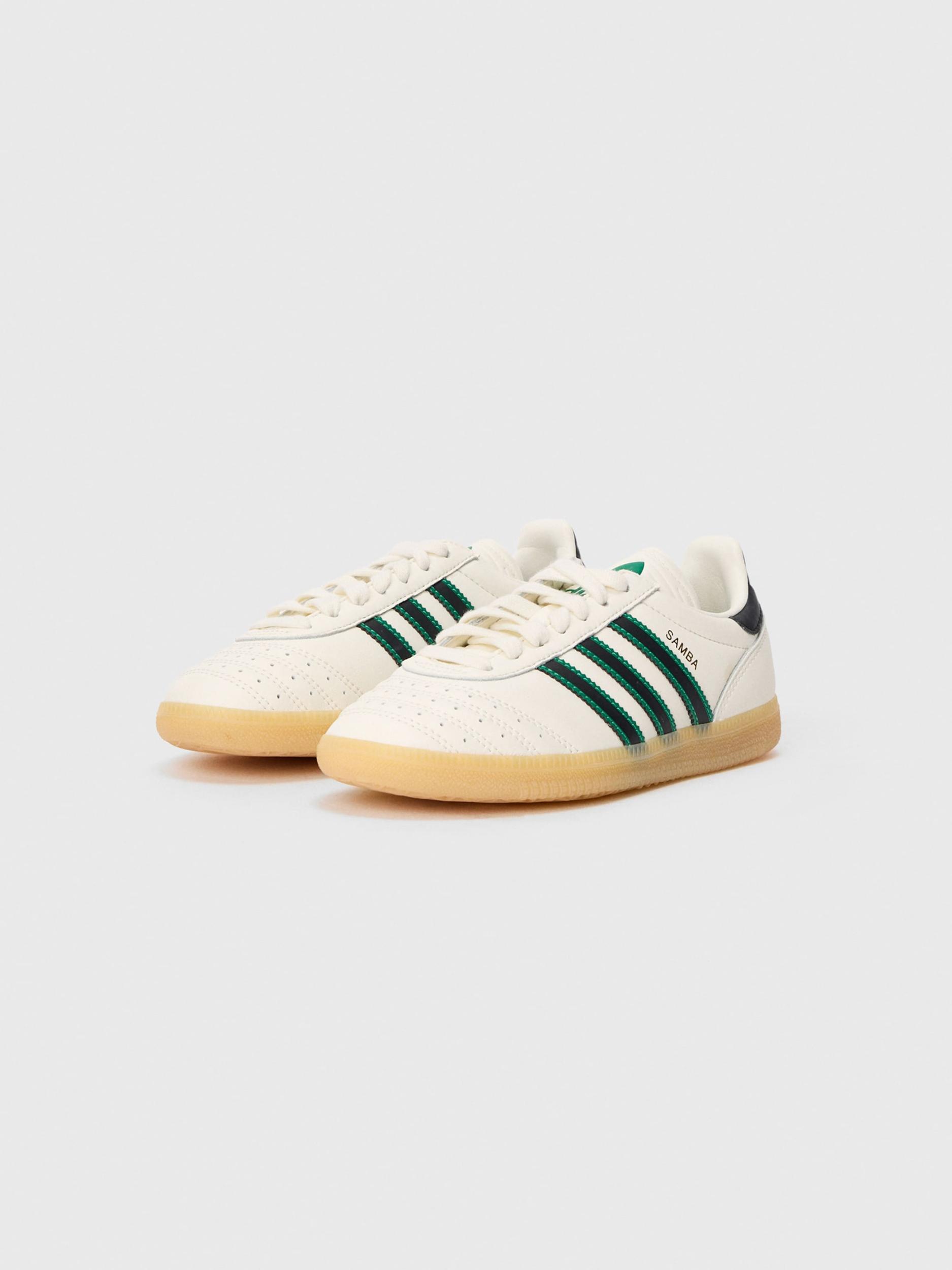 ADIDAS ORIGINALS Sportcipő 'SAMBA' zöld / fekete / gyapjúfehér