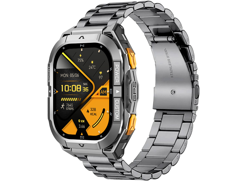 Madvell Frontier 3 GPS-szel űrszürke okosóra fém szíjjal + szilikon szíjjal