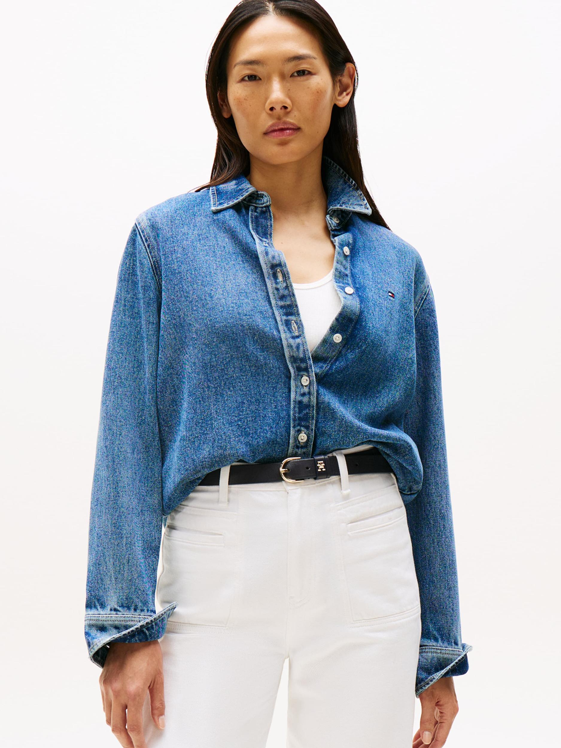 TOMMY HILFIGER Blúz 'LANA' kék farmer