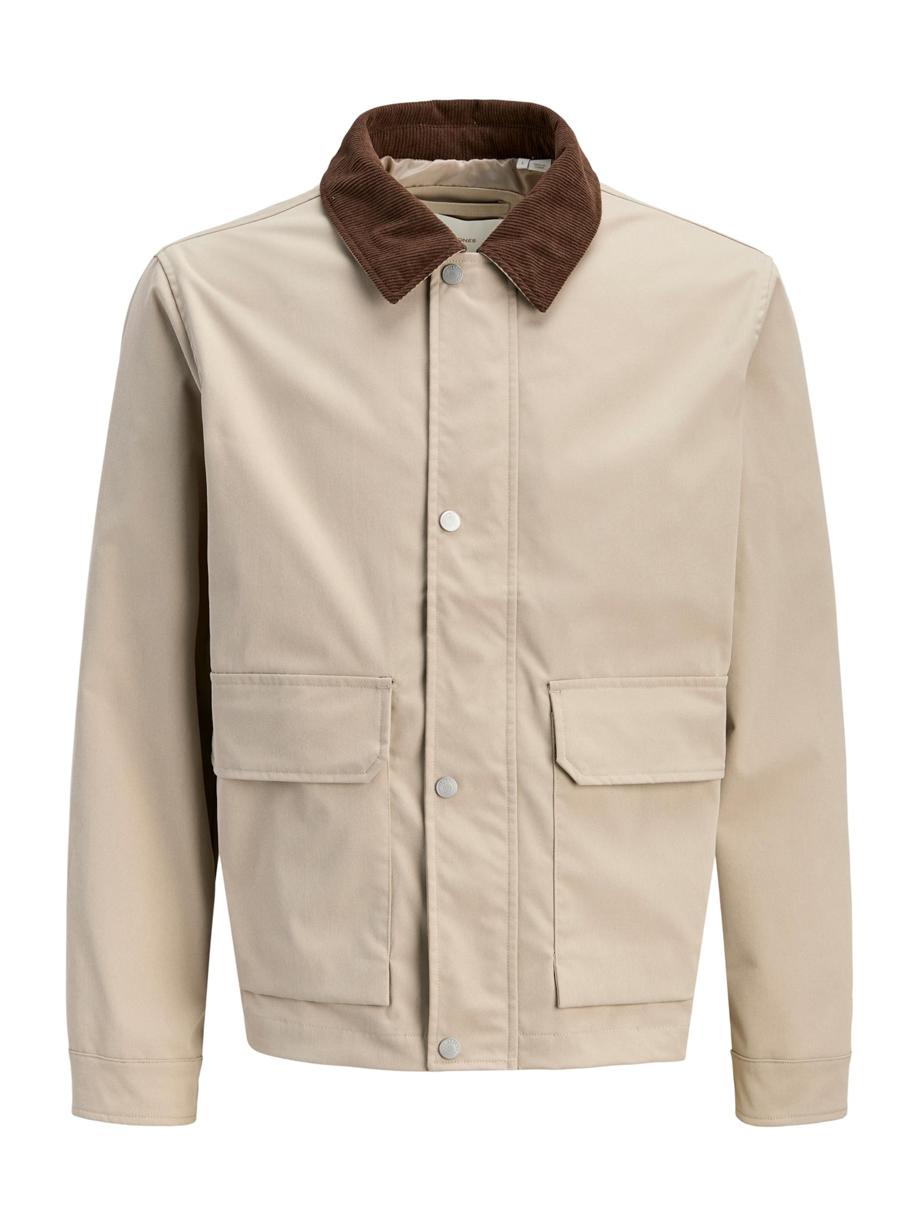 JACK & JONES Átmeneti dzseki 'JORCatskills Barn' barna / cappuccinobarna