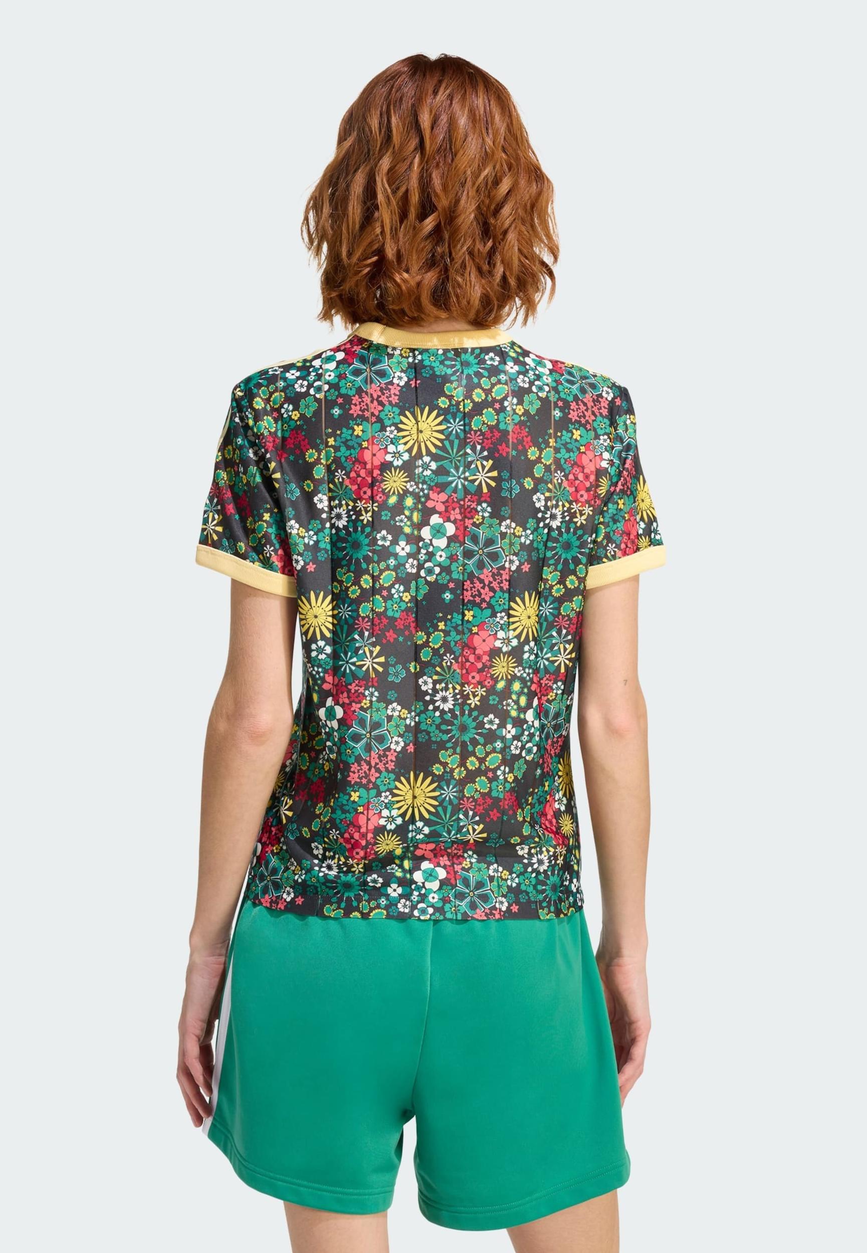 ADIDAS ORIGINALS Póló 'Adidas Originals x Liberty London' sárga / smaragd / piros / fekete