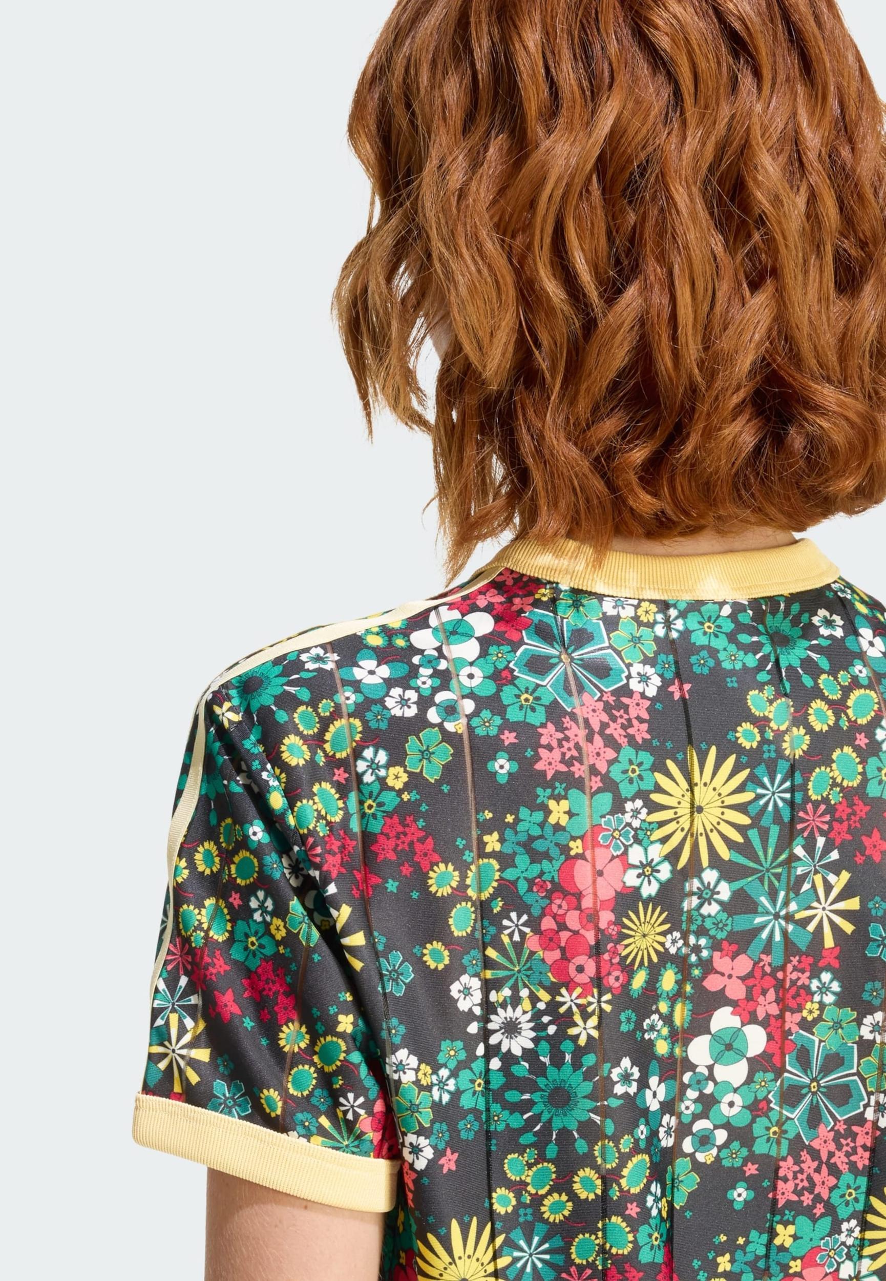 ADIDAS ORIGINALS Póló 'Adidas Originals x Liberty London' sárga / smaragd / piros / fekete