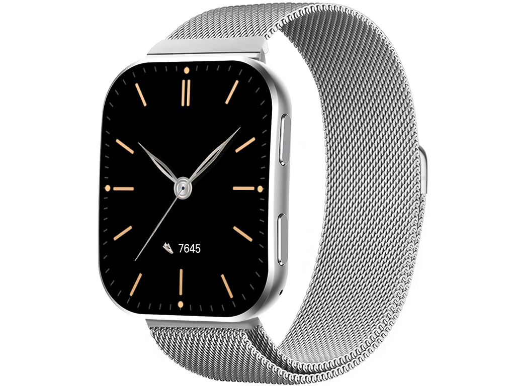 Madvell Venezia ezüst okosóra fém szíjjal + szilikon szíjjal