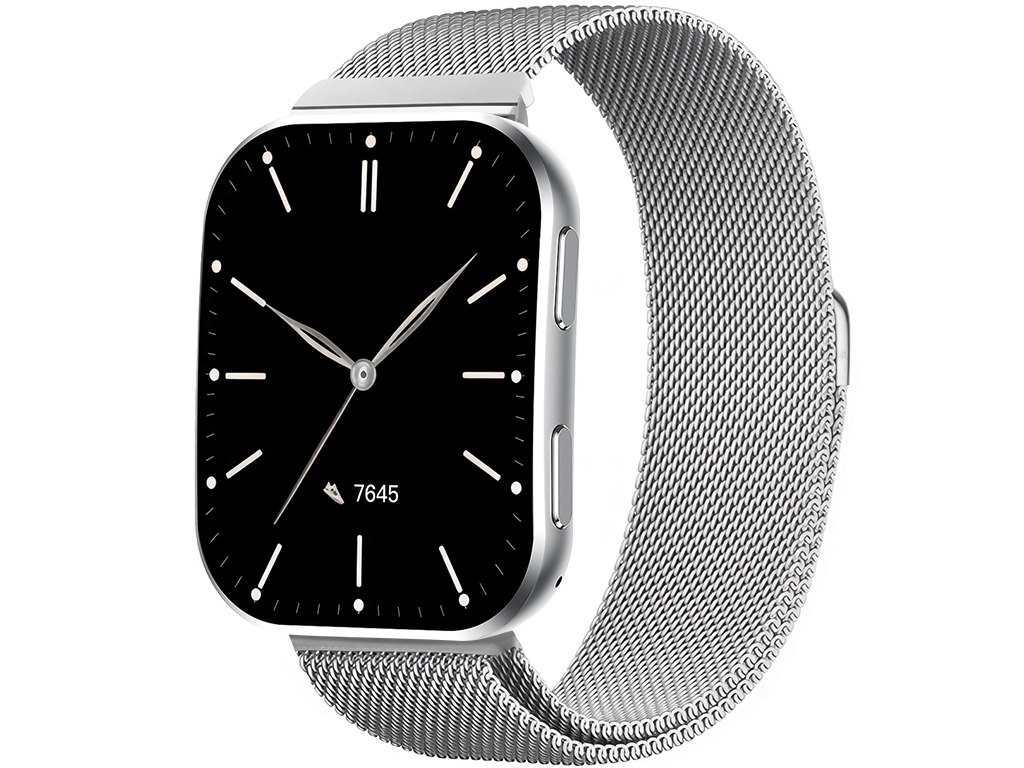 Madvell Venezia ezüst okosóra fém szíjjal + szilikon szíjjal