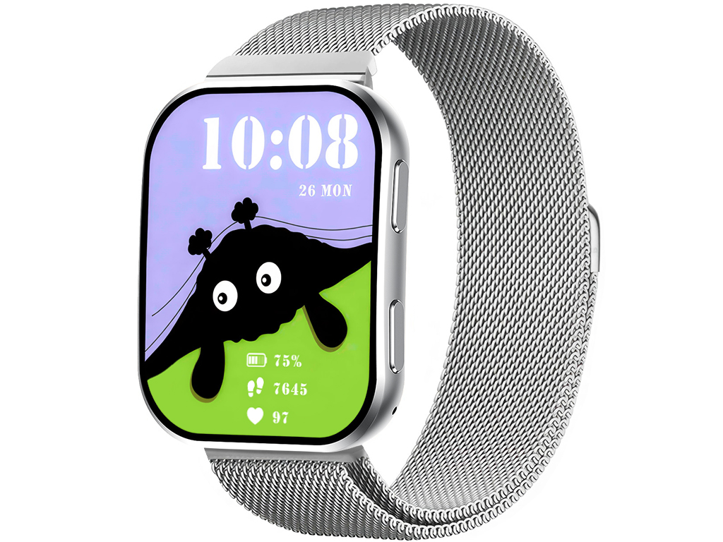 Madvell Venezia ezüst okosóra fém szíjjal + szilikon szíjjal