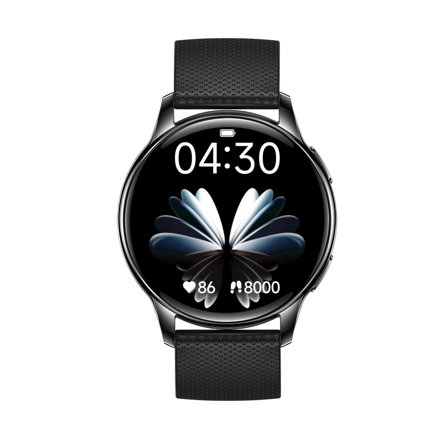 Wonlex DW26-F női okosóra – fekete szilikon szíjjal, fekete házzal