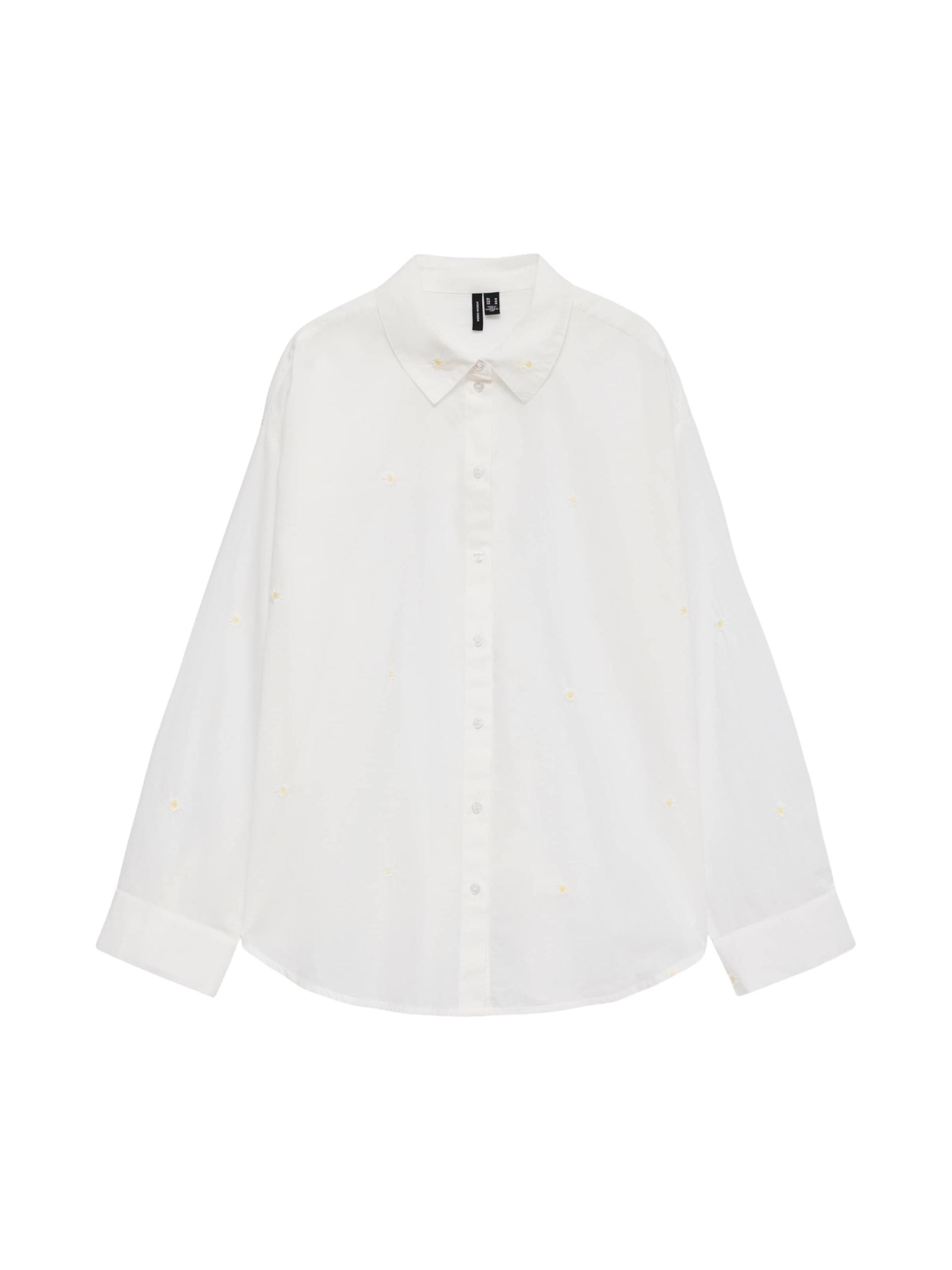 VERO MODA Blúz 'VMOdona' sárga / fehér