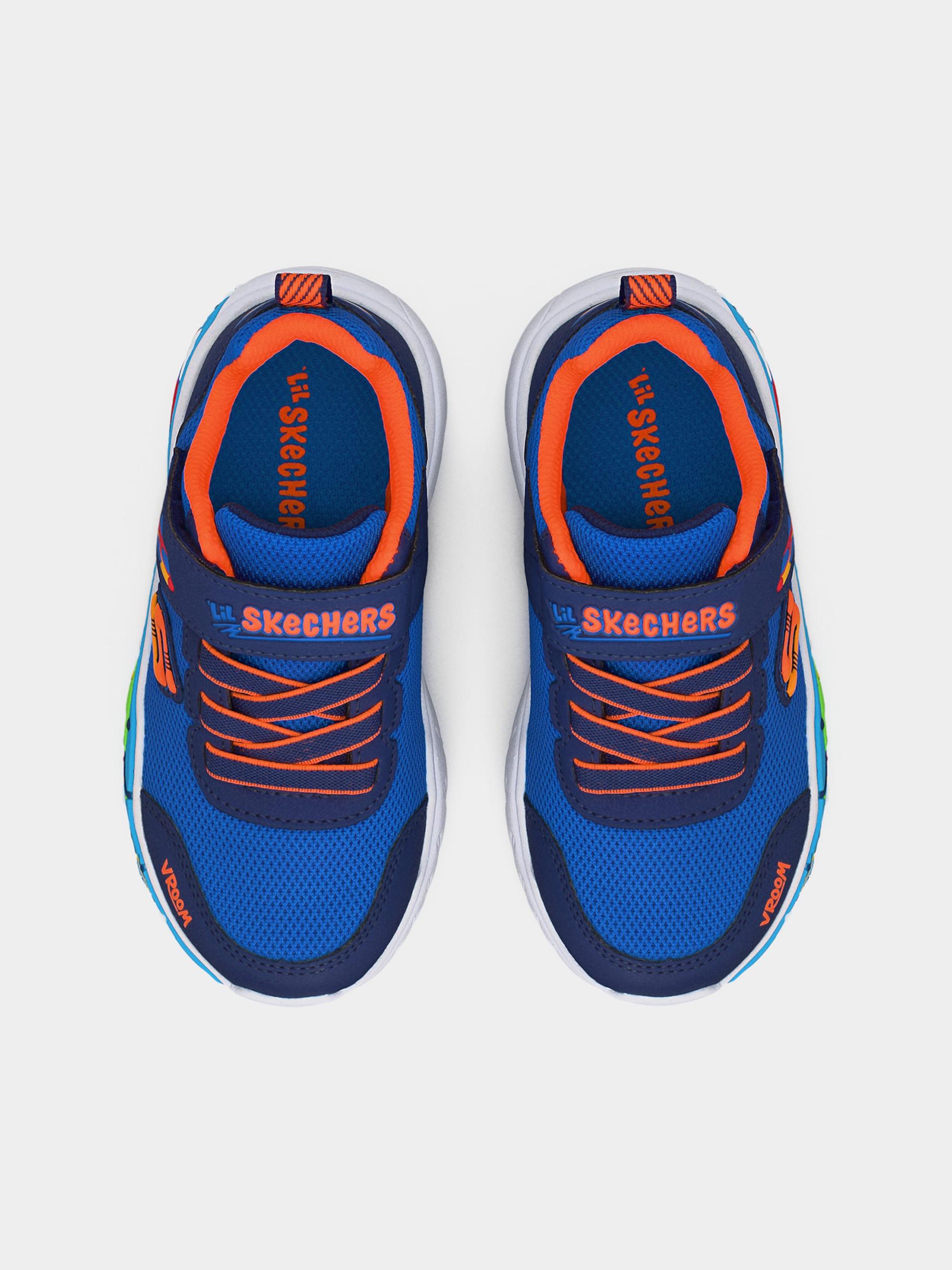 SKECHERS Sportcipő 'Play Scene' kék / sötétkék / narancs / piros