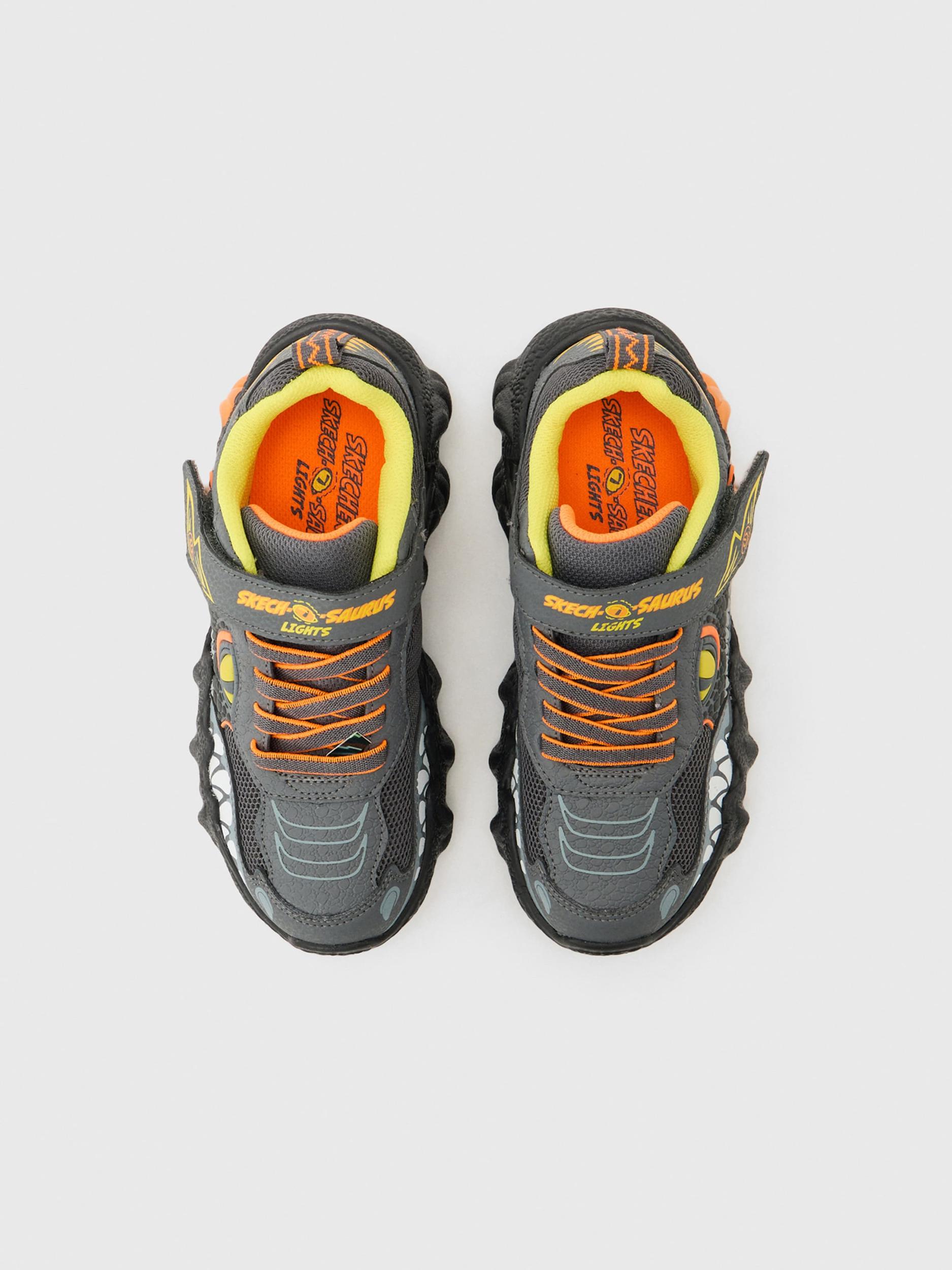 SKECHERS Sportcipő 'SKECH-O-SAURUS LIGHTS 2.0' sárga / antracit / narancs