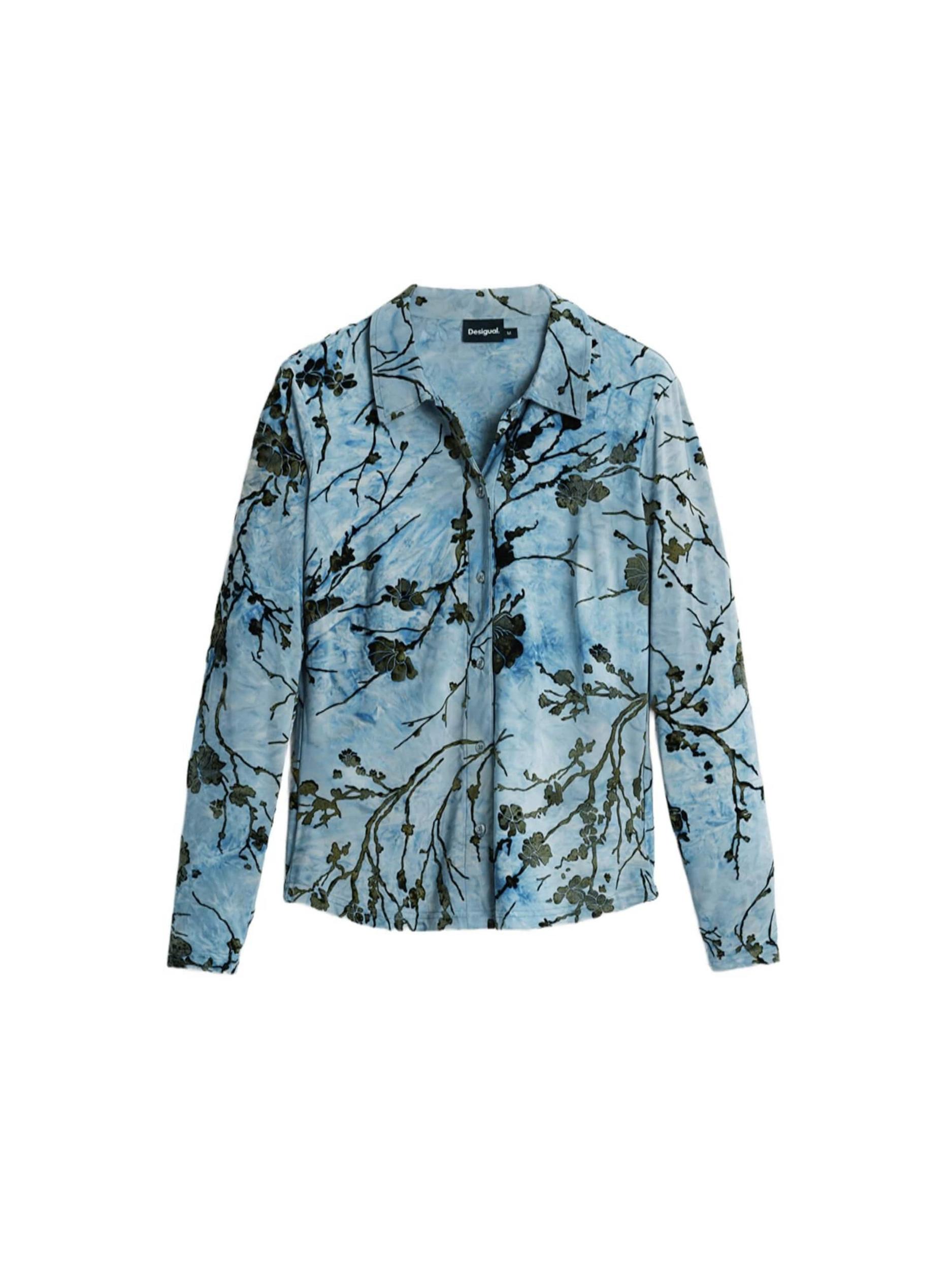 Desigual Blúz kék / sötétzöld / fekete