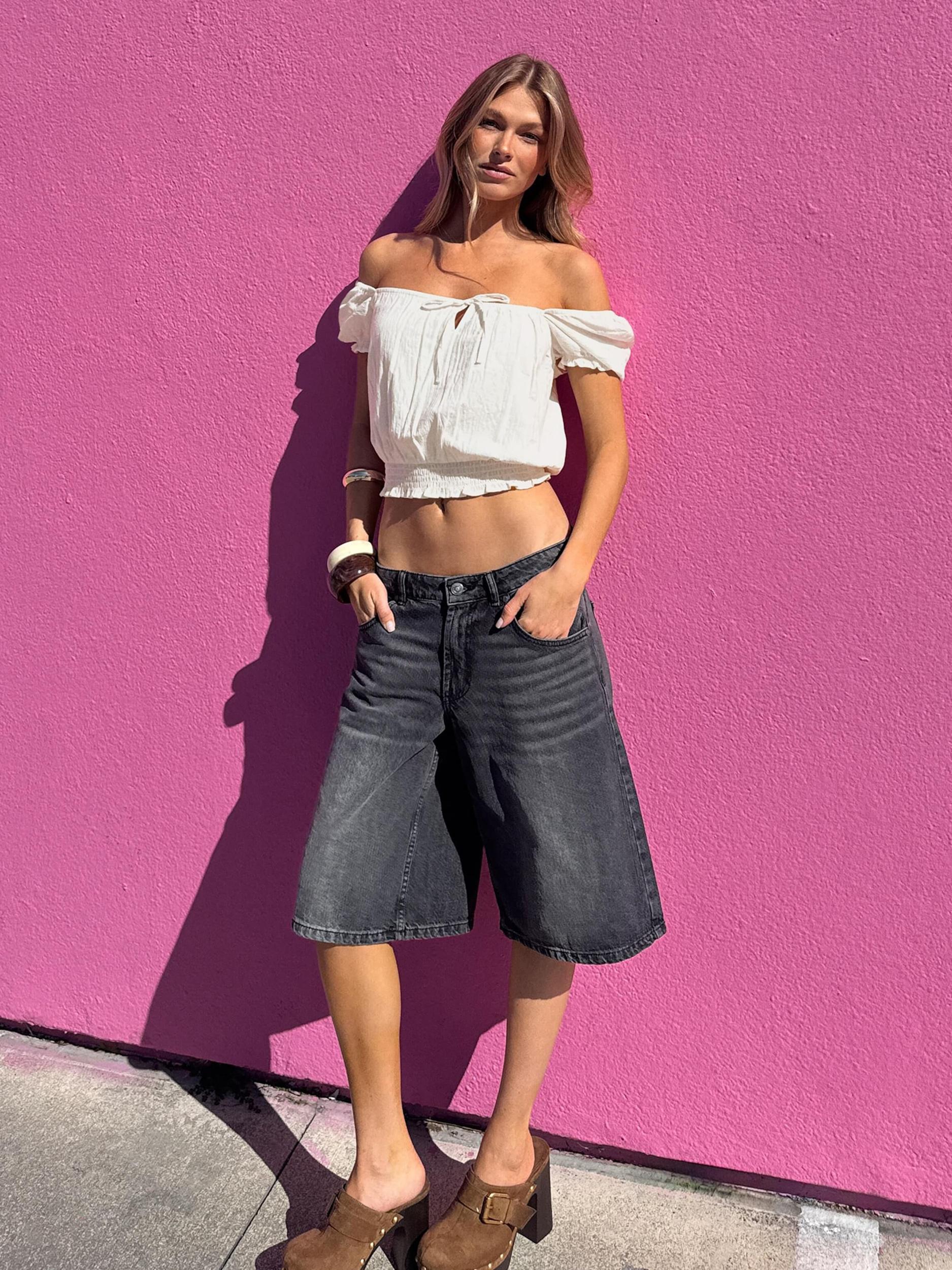 Bershka Blúz piszkosfehér