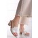Ideal Fehér papucs vastag sarokkal Simone
