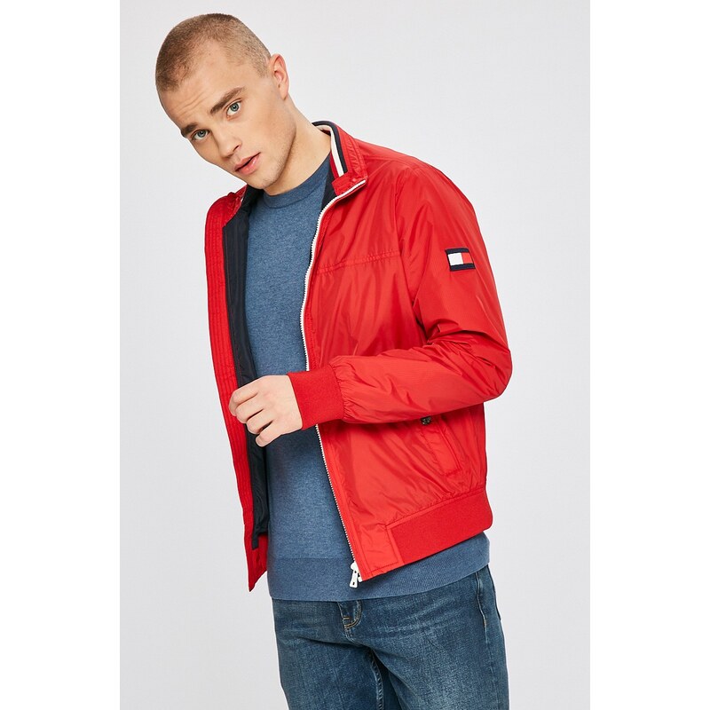 Tommy hilfiger nylon rib cheap bomber jacket