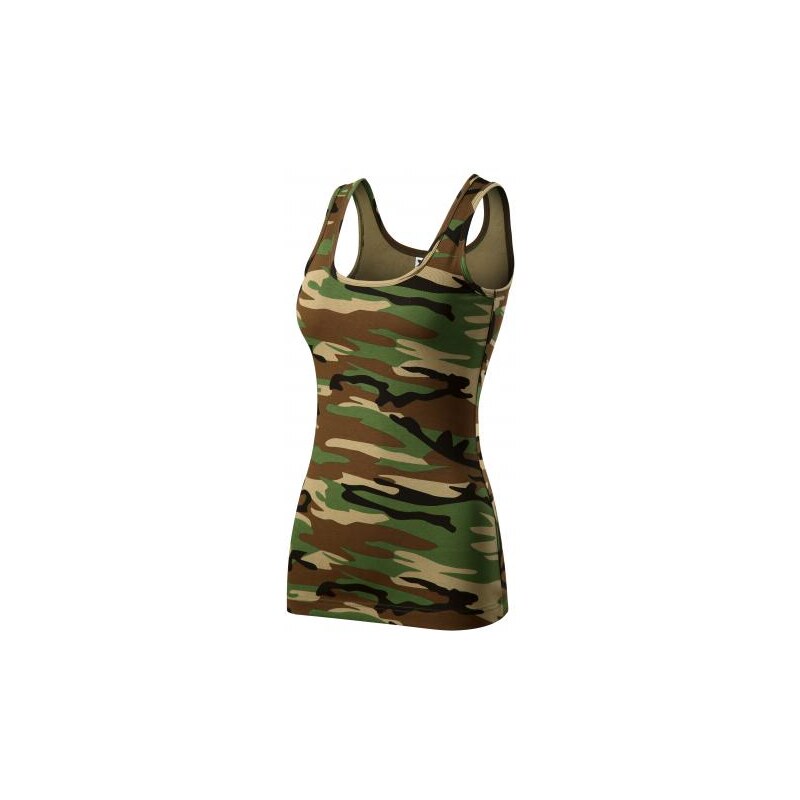 Malfini Camouflage női trikó, brown 180g/m2