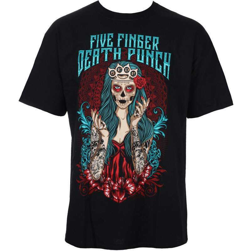 Metál póló férfi Five Finger Death Punch - Lady Muerta - ROCK OFF - FFDPTS18MB