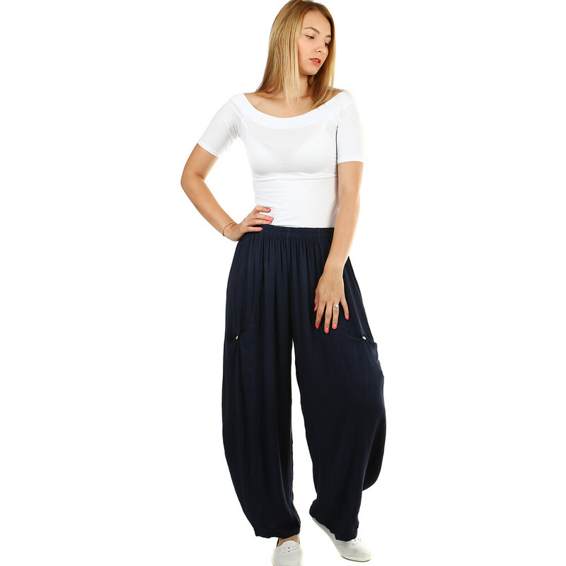 Glara Summer women's harem trousers with pockets