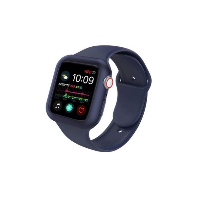 Ékszerkirály Apple watch óraszí tokkalj, szilikon, 42 mm, M, L, sötétkék