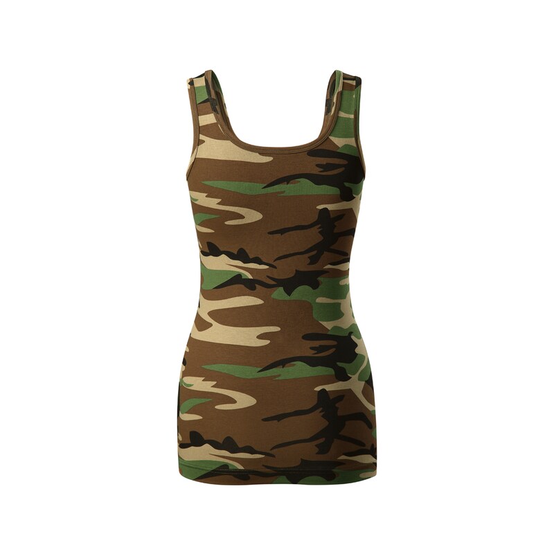 DRAGOWA női atlétapólók army, camouflage 180g/m2