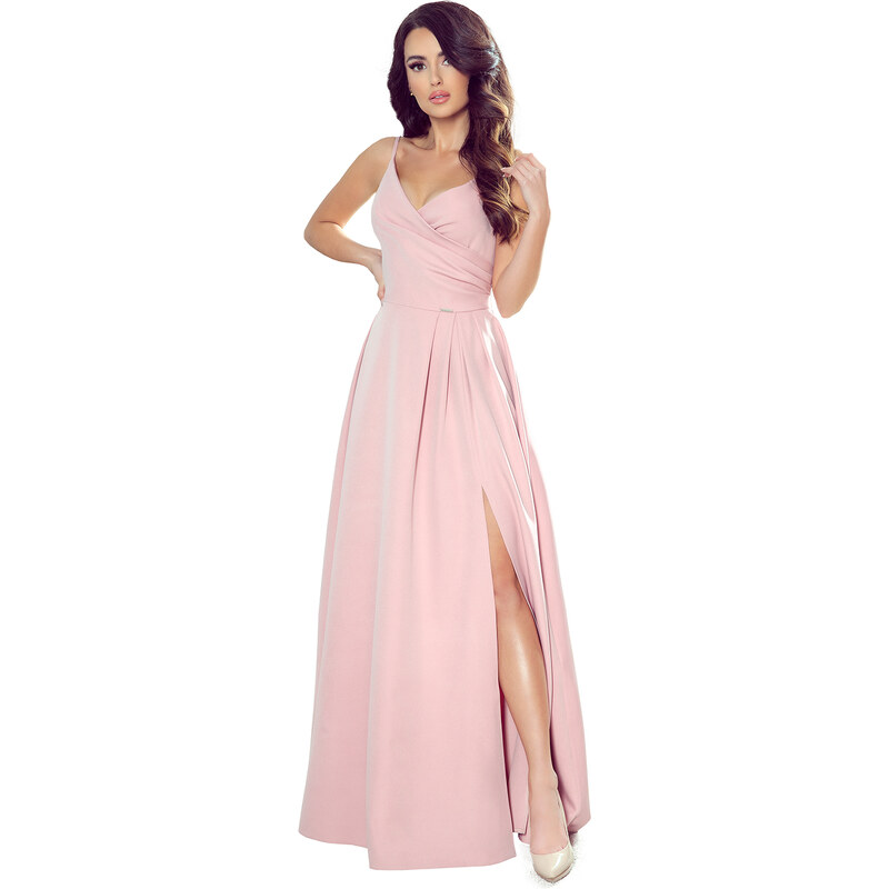 NUMOCO Elegáns rózsaszín maxi ruha DANIELE 299-2