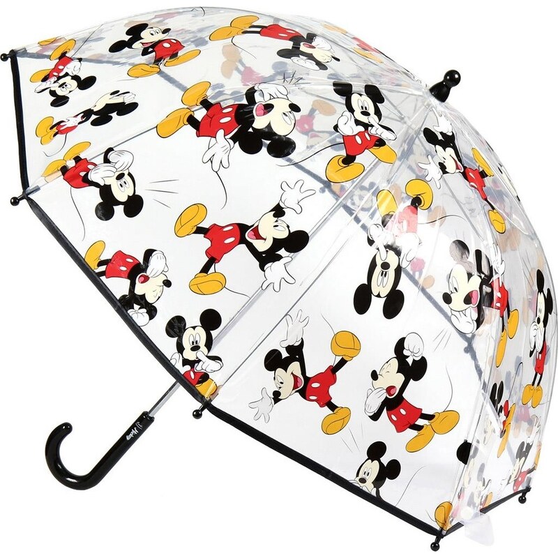DISNEY Átlátszó fekete esernyő - Mickey Mouse