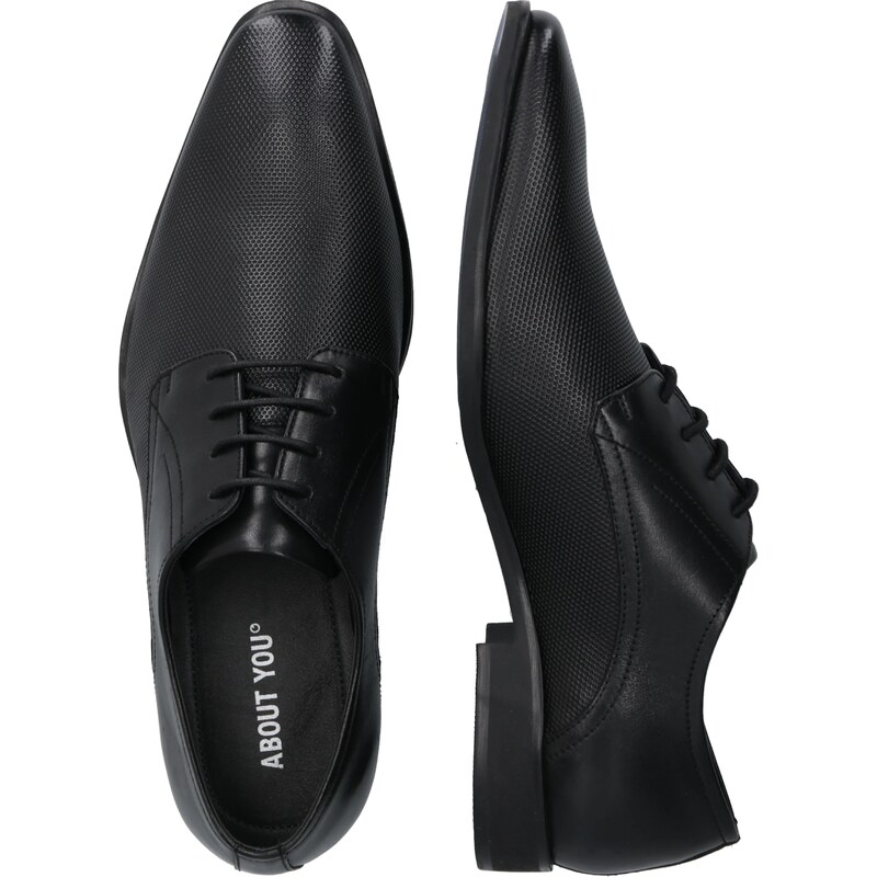 ABOUT YOU Fűzős cipő 'Bastian' fekete