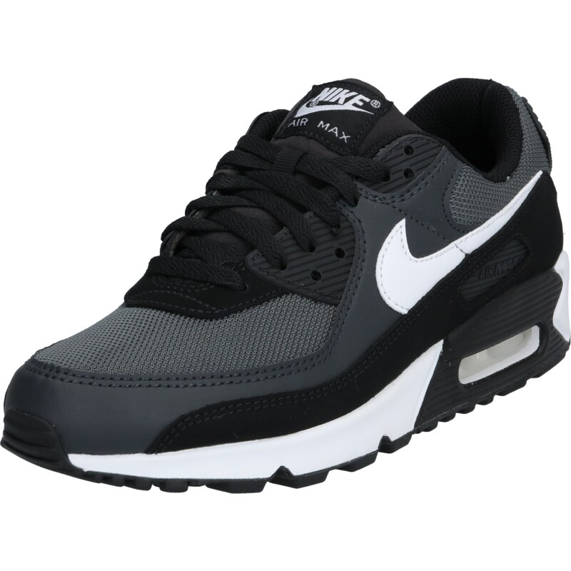 Nike Sportswear Rövid szárú sportcipők 'AIR MAX 90' szürke / fekete / fehér