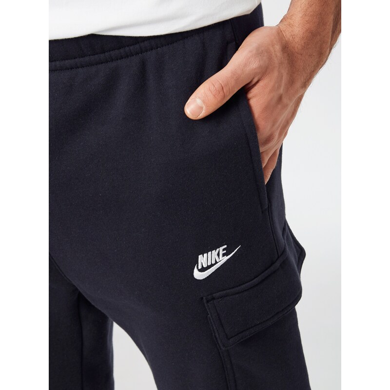 Nike Sportswear Cargo nadrágok 'Club' fekete / fehér