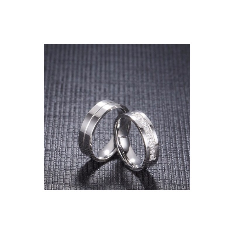 Ékszerkirály Női karikagyűrű, nemesacél, ezüstszínű, 5-ös méret
