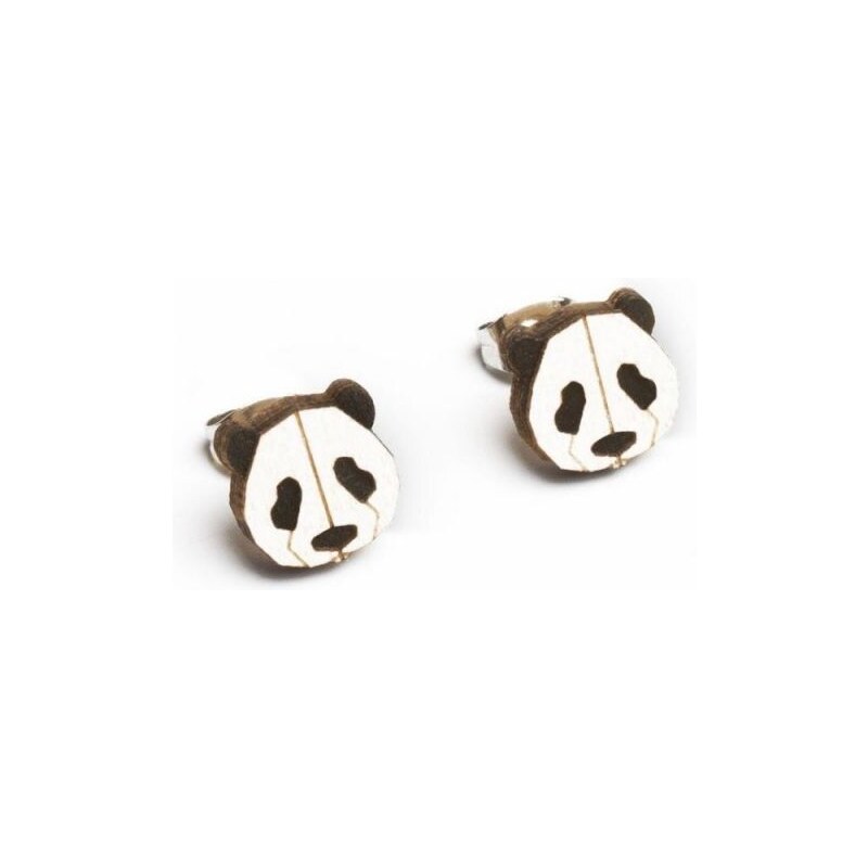 BeWooden Fa fülbevaló Panda Earrings