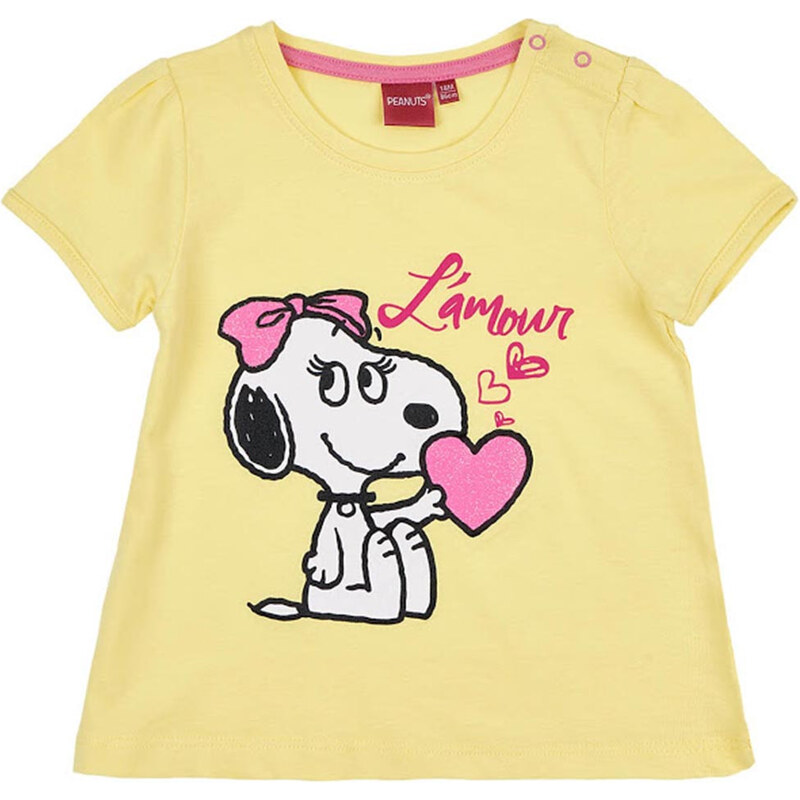 Peanuts Snoopy Belle citromsárga kislány póló