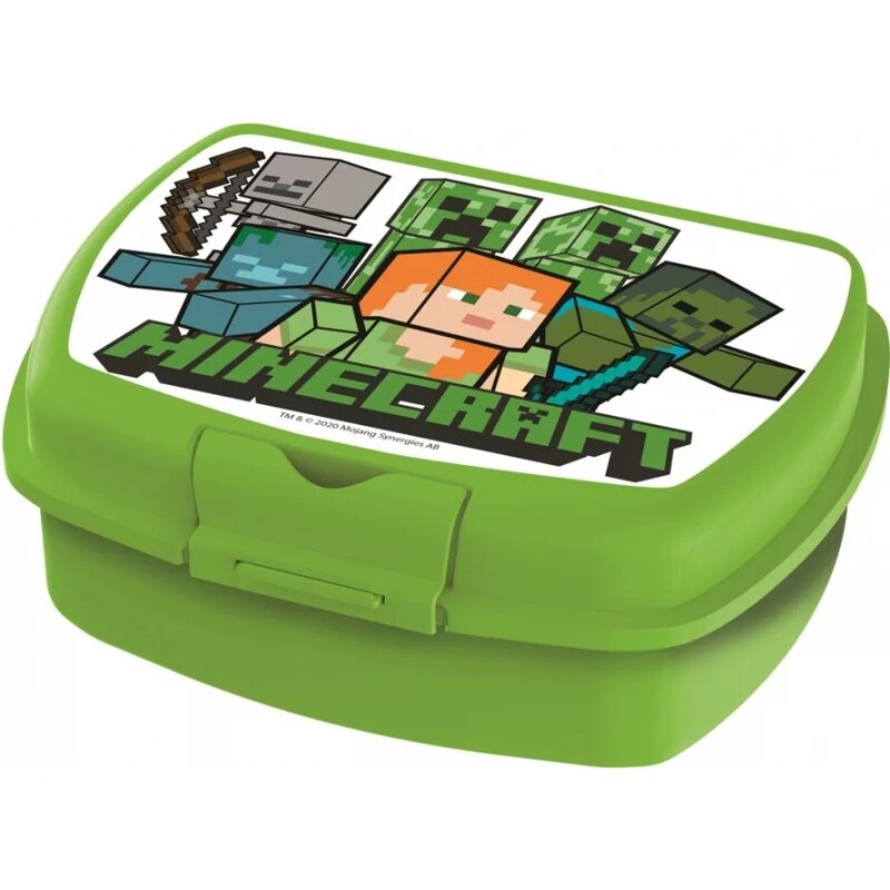 STOR Minecraft uzsonnás doboz, nagy, zöld