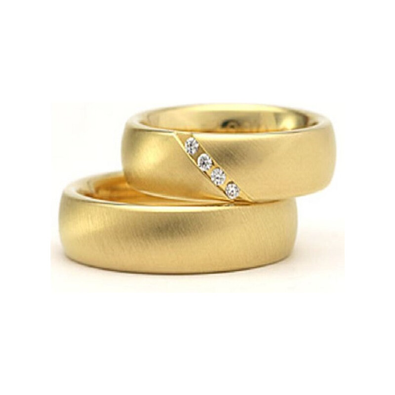Ékszerkirály Női karikagyűrű, rozsdamentes acél, aranyszínű, 10-es méret
