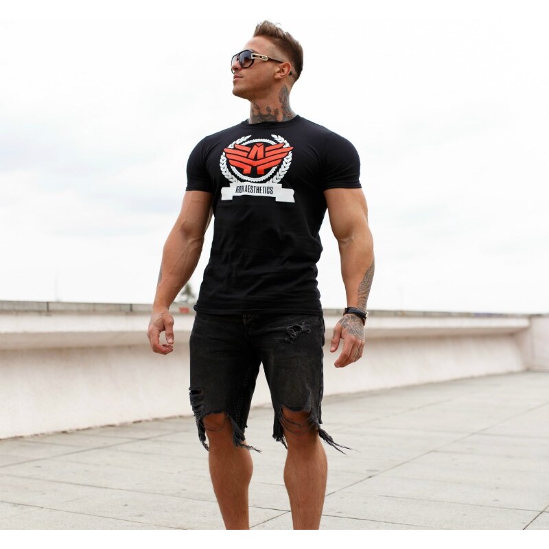 Férfi fitness póló Iron Aesthetics Triumph, fekete
