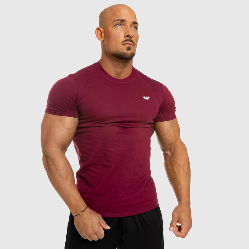 Férfi fitness póló Iron Aesthetics Standard, bordó