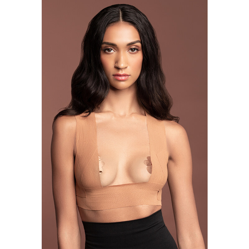 Bye Bra push up reusable stick on cups in black