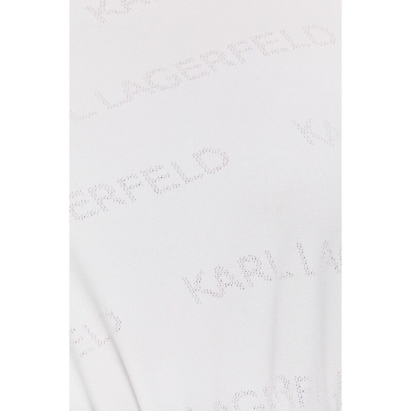Karl Lagerfeld pulóver könnyű, női, fehér