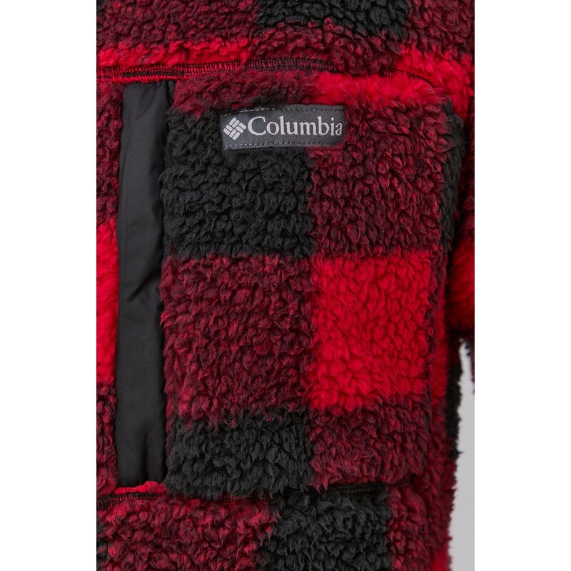 Columbia sportos pulóver Winter Pass piros, mintás, 1866565