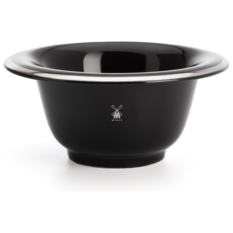 Mühle Shaving bowl from MÜHLE, porcelain black, with platinum rim