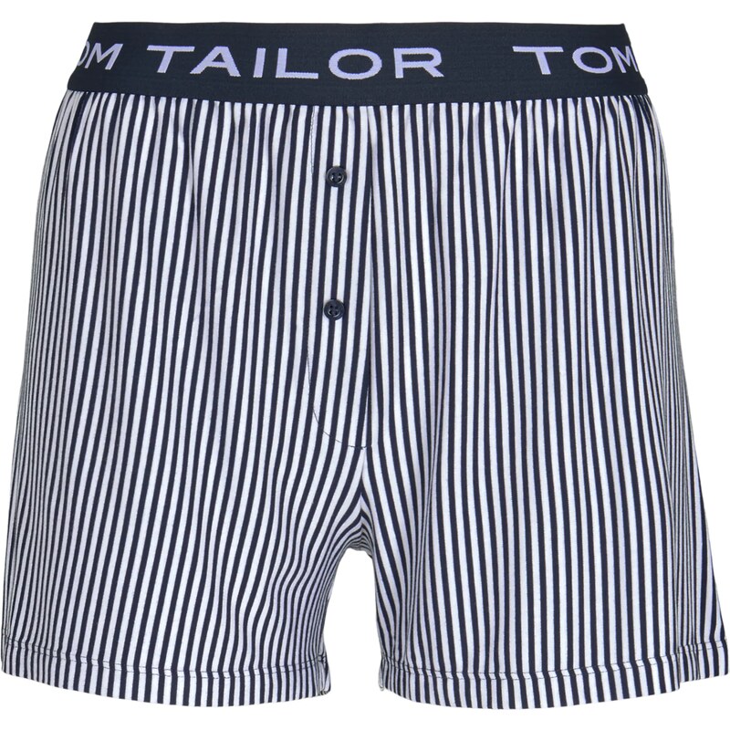TOM TAILOR Pizsama nadrágok tengerészkék / fehér