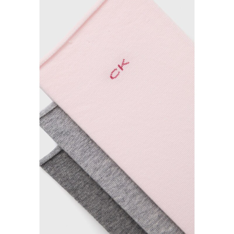 Calvin Klein zokni (3 pár) rózsaszín, női