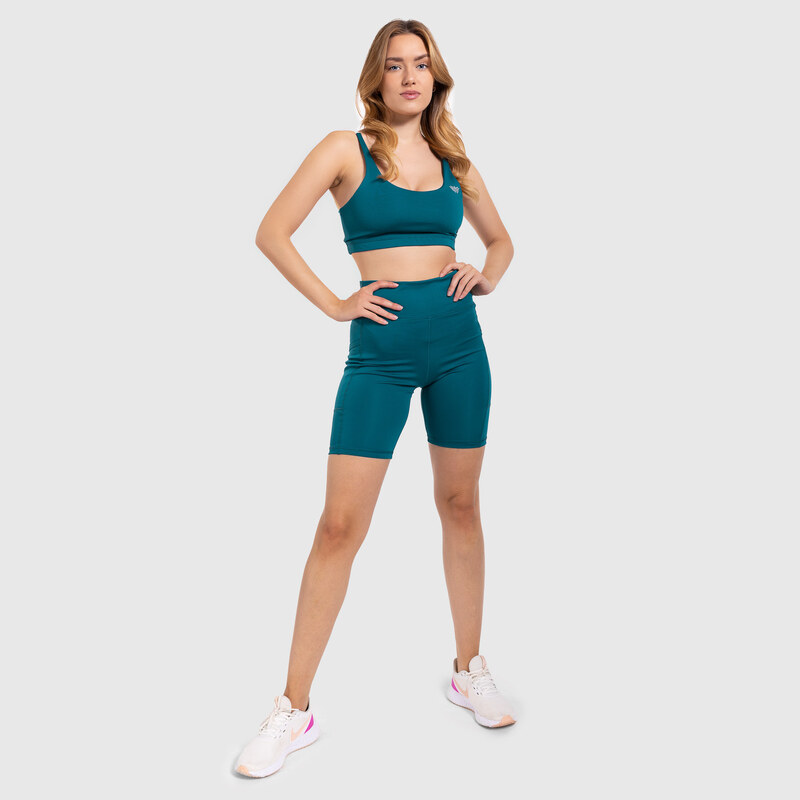 Női sportmelltartó Stripes - Iron Aesthetics, smaragd