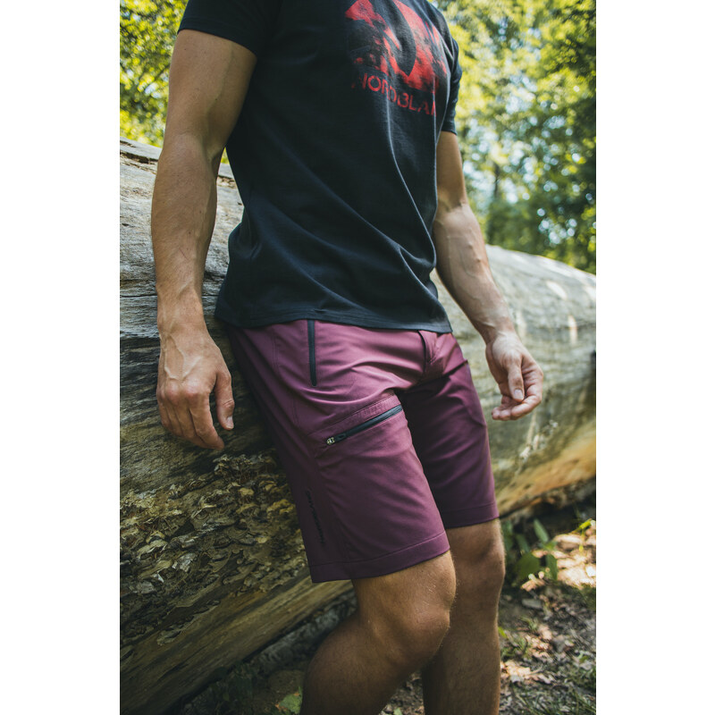Nordblanc Borszínű férfi könnyű outdoor rövidnadrág EASY-GOING