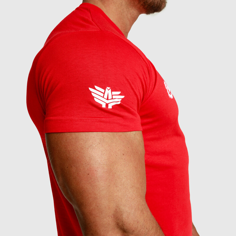 Férfi fitness póló Iron Aesthetics Unbroken, piros