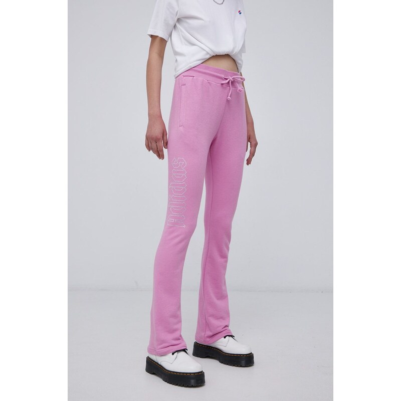 adidas Originals nadrág HF6771 rózsaszín, női, nyomott mintás