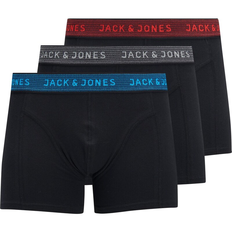 JACK & JONES Boxeralsók kék / szürke / piros / fekete