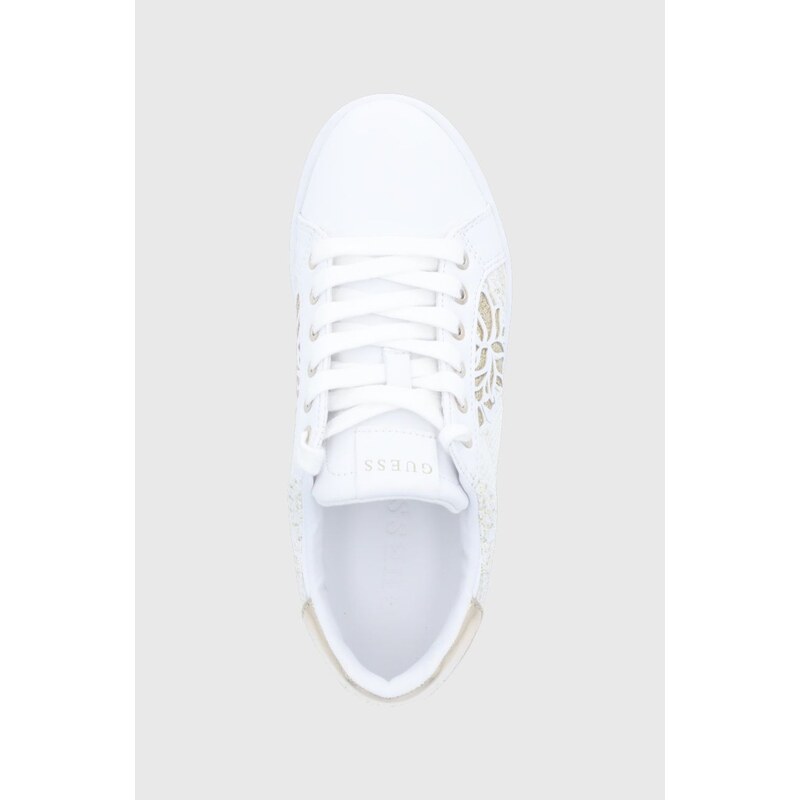 Guess cipő fehér, lapos talpú, FL5MOXFAL12