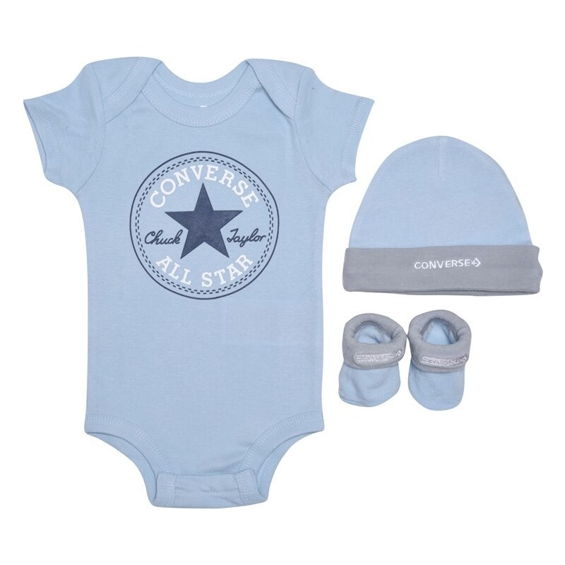 Converse classic ctp infant hat bodysuit bootie set 3pk BLUE