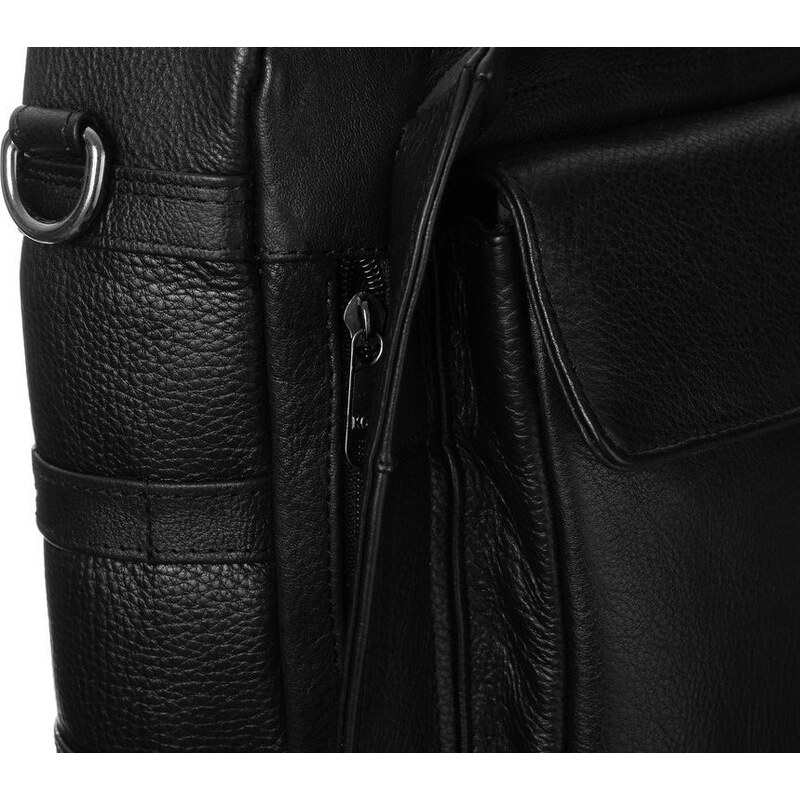 BASIC Elegáns fekete férfi tágas táska LAP-31701-NDM-NL BLA