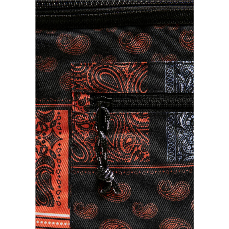 Urban Classics / Bandana Patchwork Print Cooling Bag black/orange